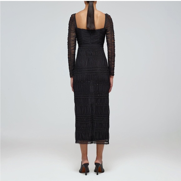 Self Portrait dot mesh midi dress - Picture 2 of 5